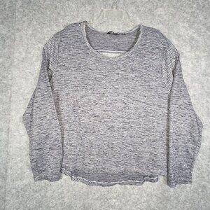 Athleta Women's  Sweatshirt Round Neck Long Sleeve Pullover Gray Black Size 2X
